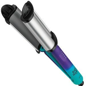 TIGI Dual-Barrel Curling Iron in Teal and Purple